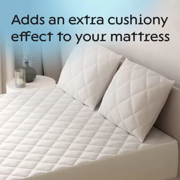 imageNiagara Cotton Mattress Protector Full 54x75 Non Noisy Cooling Breathable Ultra Plush Absorbent Extra Deep Fits 20 Inches Deep MattressQueen