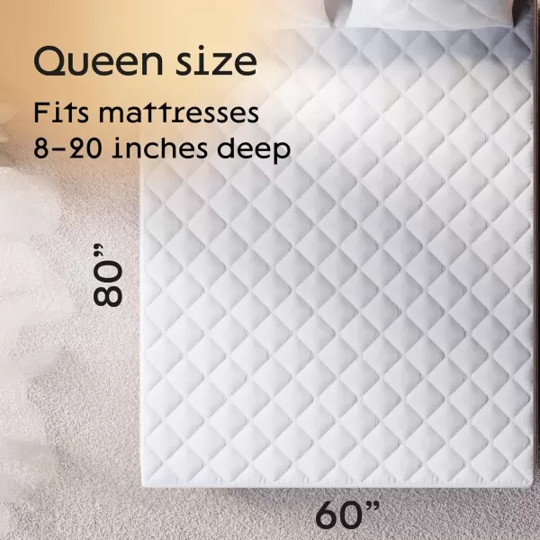 imageNiagara Cotton Mattress Protector Full 54x75 Non Noisy Cooling Breathable Ultra Plush Absorbent Extra Deep Fits 20 Inches Deep MattressQueen
