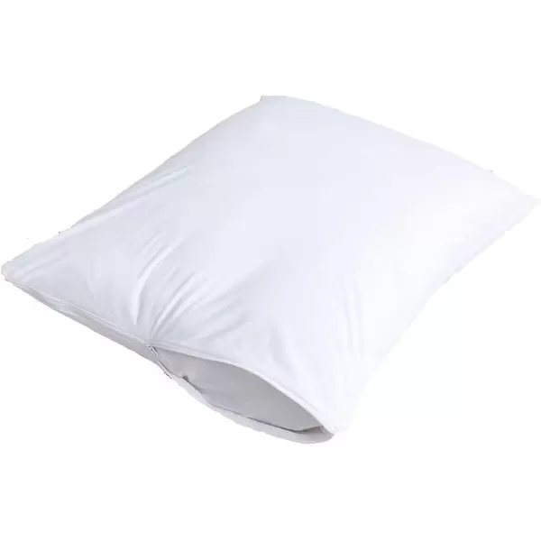 imageNiagara Extra Soft Non Noisy 4 Pack Waterproof Pillow Protectors Standard 20x26 Inches Smooth Zipper Premium Encasement Covers Quiet Cases Set White Bed Bug Proof Hypoallergenic
