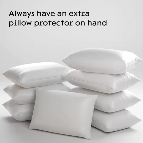 imageNiagara Pillow Protectors with Zipper Standard Size 8Pack  100 Resistant to Stains Dust ampamp Dirt  Soft Hypoallergenic Standard Pillow Protector for Safe and Quiet SleepQueen