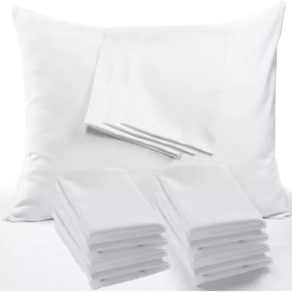 imageNiagara Pillow Protectors with Zipper Standard Size 8Pack  100 Resistant to Stains Dust ampamp Dirt  Soft Hypoallergenic Standard Pillow Protector for Safe and Quiet SleepQueen