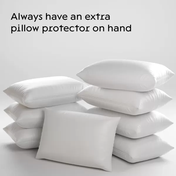 imageNiagara Pillow Protectors with Zipper Standard Size 8Pack  100 Resistant to Stains Dust ampamp Dirt  Soft Hypoallergenic Standard Pillow Protector for Safe and Quiet SleepQueen