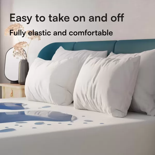imageNiagara Waterproof Mattress Protector King 78x80 Cover Deep Pocket Breathable Noiseless 820Inches Bed Smooth Jersey Mattress Pad Cover Fully Ultra Thin PolyesterKing