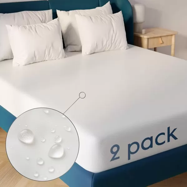 imageNiagara Waterproof Mattress Protector King 78x80 Cover Deep Pocket Breathable Noiseless 820Inches Bed Smooth Jersey Mattress Pad Cover Fully Ultra Thin PolyesterQueen