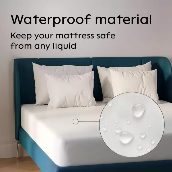imageNiagara Waterproof Mattress Protector King 78x80 Cover Deep Pocket Breathable Noiseless 820Inches Bed Smooth Jersey Mattress Pad Cover Fully Ultra Thin PolyesterTwin