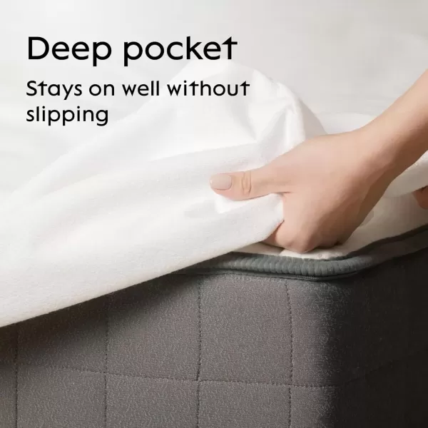 imageNiagara Waterproof Mattress Protector King 78x80 Cover Deep Pocket Breathable Noiseless 820Inches Bed Smooth Jersey Mattress Pad Cover Fully Ultra Thin PolyesterQueen