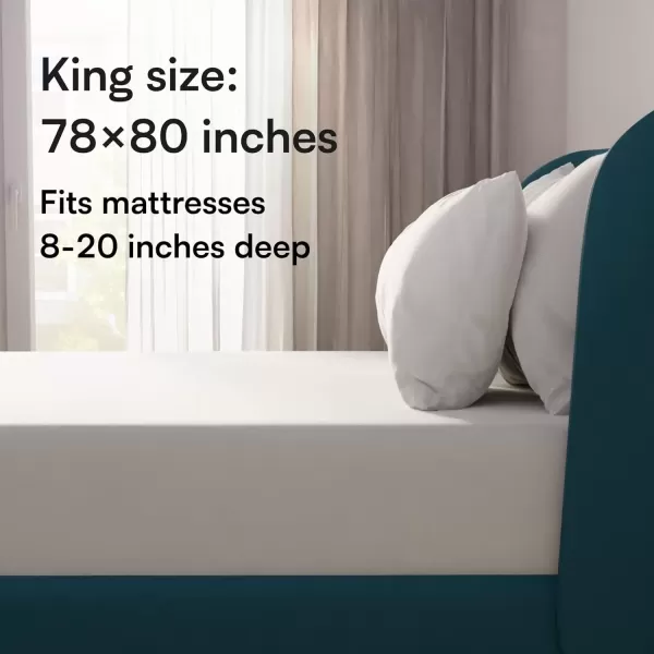imageNiagara Waterproof Mattress Protector King 78x80 Cover Deep Pocket Breathable Noiseless 820Inches Bed Smooth Jersey Mattress Pad Cover Fully Ultra Thin PolyesterKing