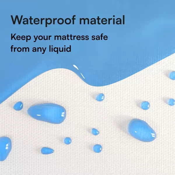 imageNiagara Waterproof Mattress Protector King 78x80 Cover Deep Pocket Breathable Noiseless 820Inches Bed Smooth Jersey Mattress Pad Cover Fully Ultra Thin PolyesterTwin