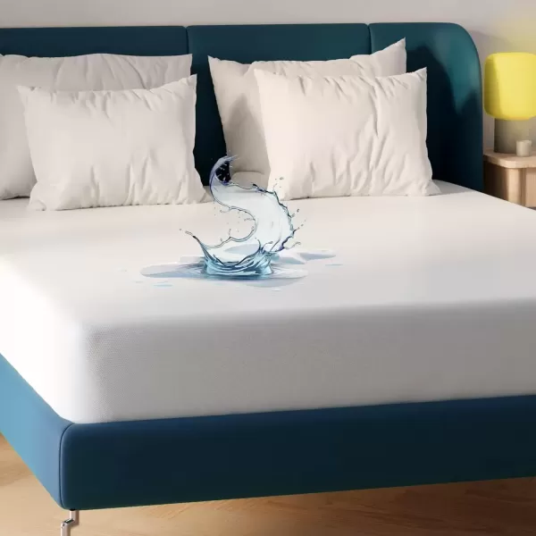 imageNiagara Waterproof Mattress Protector King 78x80 Cover Deep Pocket Breathable Noiseless 820Inches Bed Smooth Jersey Mattress Pad Cover Fully Ultra Thin PolyesterQueen