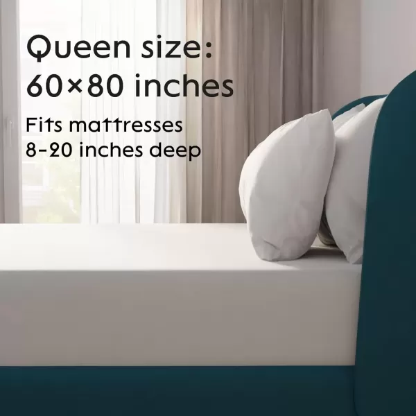 imageNiagara Waterproof Mattress Protector King 78x80 Cover Deep Pocket Breathable Noiseless 820Inches Bed Smooth Jersey Mattress Pad Cover Fully Ultra Thin PolyesterQueen