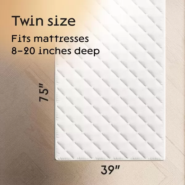 imageNiagara Waterproof Mattress Protector King 78x80 Cover Deep Pocket Breathable Noiseless 820Inches Bed Smooth Jersey Mattress Pad Cover Fully Ultra Thin PolyesterTwin
