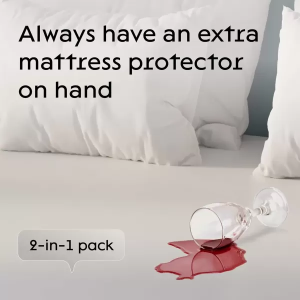 imageNiagara Waterproof Mattress Protector King 78x80 Cover Deep Pocket Breathable Noiseless 820Inches Bed Smooth Jersey Mattress Pad Cover Fully Ultra Thin PolyesterTwin