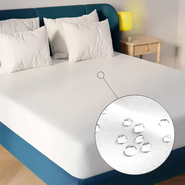 imageNiagara Waterproof Mattress Protector King 78x80 Cover Deep Pocket Breathable Noiseless 820Inches Bed Smooth Jersey Mattress Pad Cover Fully Ultra Thin PolyesterQueen