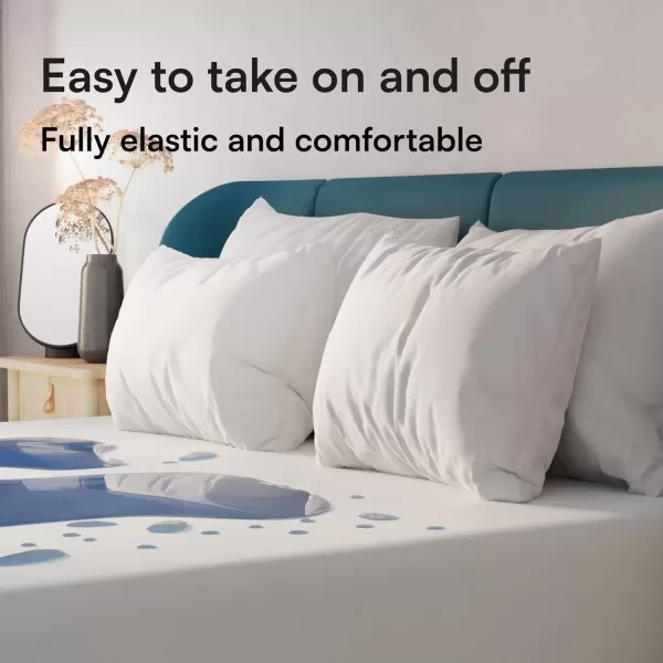 imageNiagara Waterproof Mattress Protector King 78x80 Cover Deep Pocket Breathable Noiseless 820Inches Bed Smooth Jersey Mattress Pad Cover Fully Ultra Thin PolyesterQueen