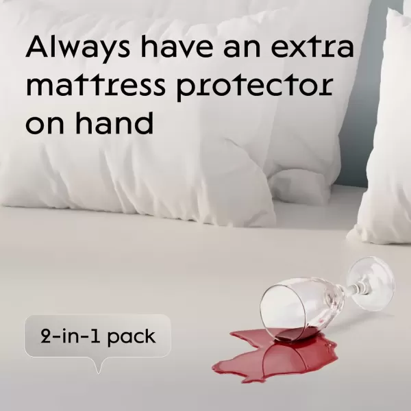 imageNiagara Waterproof Mattress Protector King 78x80 Cover Deep Pocket Breathable Noiseless 820Inches Bed Smooth Jersey Mattress Pad Cover Fully Ultra Thin PolyesterQueen