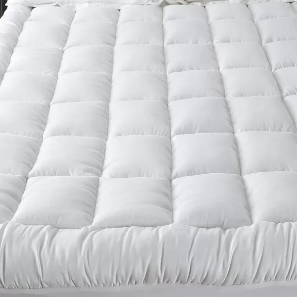 imageNiagara Waterproof Mattress Topper Twin  Microfiber Fabric Mattress Pad  Thick Breathable Pillow Top Mattress Pad for Back Pain Relief  Deep Pocket Fits 820 Inches Mattress 39x75 InchesQueen