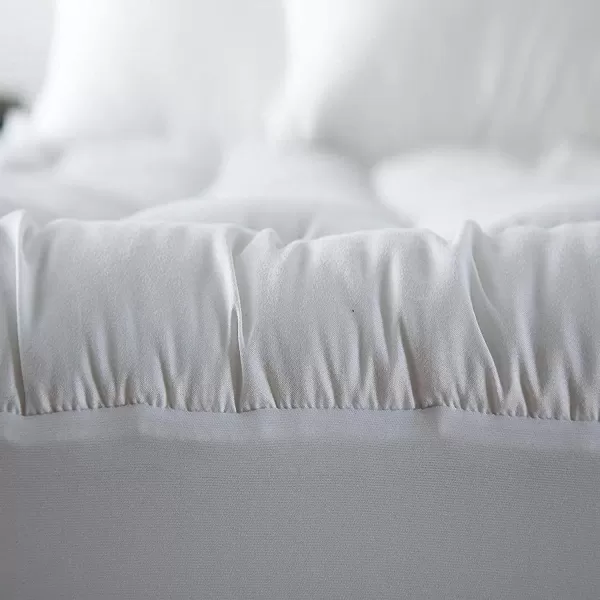 imageNiagara Waterproof Mattress Topper Twin  Microfiber Fabric Mattress Pad  Thick Breathable Pillow Top Mattress Pad for Back Pain Relief  Deep Pocket Fits 820 Inches Mattress 39x75 InchesTwin