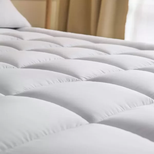 imageNiagara Waterproof Mattress Topper Twin  Microfiber Fabric Mattress Pad  Thick Breathable Pillow Top Mattress Pad for Back Pain Relief  Deep Pocket Fits 820 Inches Mattress 39x75 InchesTwin
