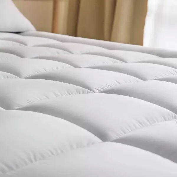 imageNiagara Waterproof Mattress Topper Twin  Microfiber Fabric Mattress Pad  Thick Breathable Pillow Top Mattress Pad for Back Pain Relief  Deep Pocket Fits 820 Inches Mattress 39x75 InchesQueen