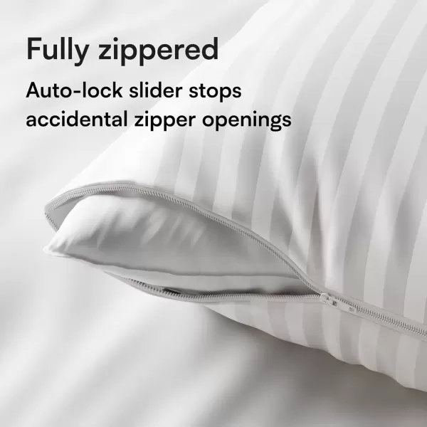 imageSet of 12 Pillow Protectors with Zipper Queen Size  100 Resistant to Stains Dust ampamp Dirt  Washable Covers for Increased Pillow LifespanKing