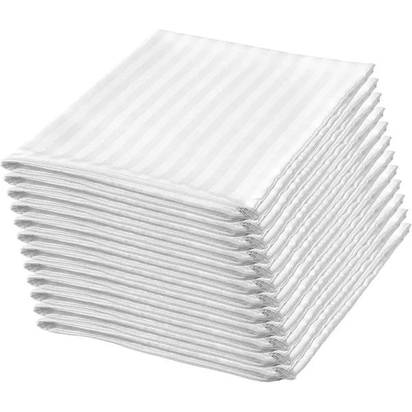 imageSet of 12 Pillow Protectors with Zipper Queen Size  100 Resistant to Stains Dust ampamp Dirt  Washable Covers for Increased Pillow LifespanKing