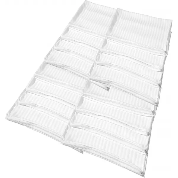 imageSet of 12 Pillow Protectors with Zipper Queen Size  100 Resistant to Stains Dust ampamp Dirt  Washable Covers for Increased Pillow LifespanKing