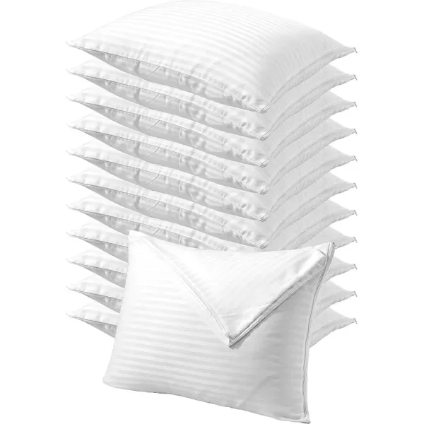 imageSet of 12 Pillow Protectors with Zipper Queen Size  100 Resistant to Stains Dust ampamp Dirt  Washable Covers for Increased Pillow LifespanKing