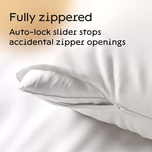 imageSet of 12 Pillow Protectors with Zipper Queen Size  100 Resistant to Stains Dust ampamp Dirt  Washable Covers for Increased Pillow LifespanKing