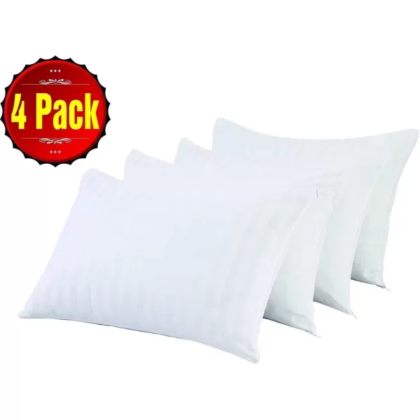 imageSet of 12 Pillow Protectors with Zipper Queen Size  100 Resistant to Stains Dust ampamp Dirt  Washable Covers for Increased Pillow LifespanQueen