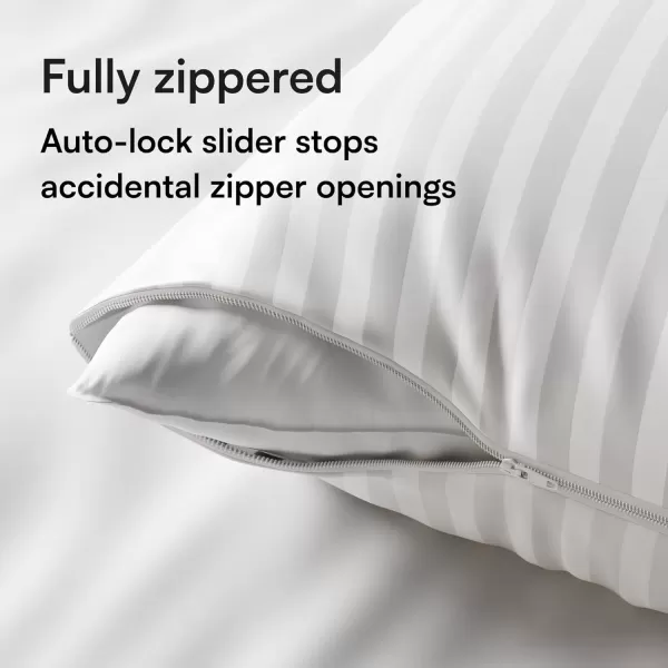imageSet of 12 Pillow Protectors with Zipper Queen Size  100 Resistant to Stains Dust ampamp Dirt  Washable Covers for Increased Pillow LifespanStandard