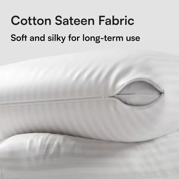 imageSet of 12 Pillow Protectors with Zipper Queen Size  100 Resistant to Stains Dust ampamp Dirt  Washable Covers for Increased Pillow LifespanStandard