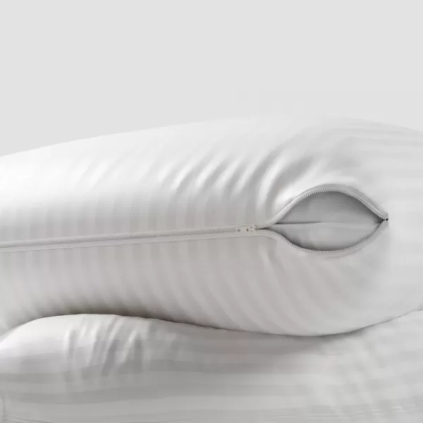 imageSet of 12 Pillow Protectors with Zipper Queen Size  100 Resistant to Stains Dust ampamp Dirt  Washable Covers for Increased Pillow LifespanStandard