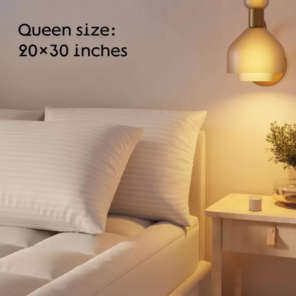 imageUltra Soft Pillow Protectors with Zipper Standard Size  Set of 4 Breathable Pillow Covers  100 Protection Against Stains Dust ampamp Dirt  Machine Washable GrayDark White