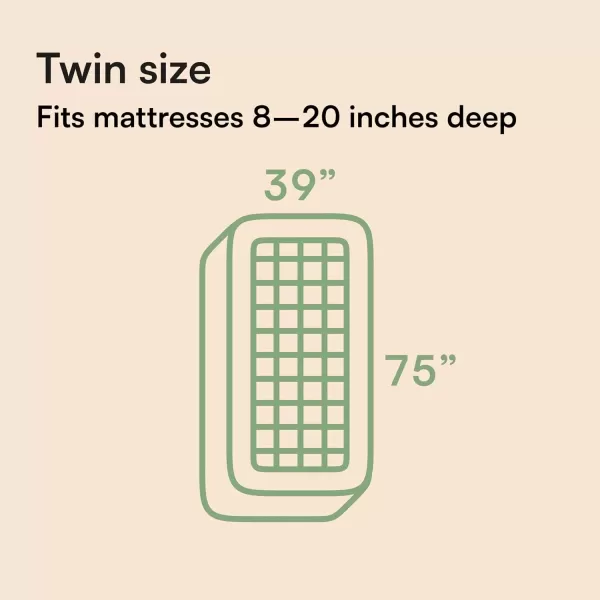 imageViscose Made from Bamboo Twin Mattress Topper  Thick Cooling Breathable Pillow Top Mattress Pad for Back Pain Relief  Deep Pocket Topper Fits 820 Inches Mattress WhiteGreen