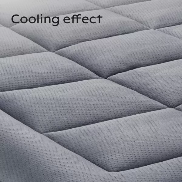imageViscose Made from Bamboo Twin Mattress Topper  Thick Cooling Breathable Pillow Top Mattress Pad for Back Pain Relief  Deep Pocket Topper Fits 820 Inches Mattress WhiteGrey
