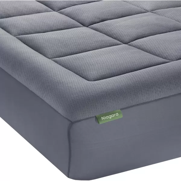 imageViscose Made from Bamboo Twin Mattress Topper  Thick Cooling Breathable Pillow Top Mattress Pad for Back Pain Relief  Deep Pocket Topper Fits 820 Inches Mattress WhiteGrey