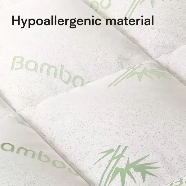 imageViscose Made from Bamboo Twin Mattress Topper  Thick Cooling Breathable Pillow Top Mattress Pad for Back Pain Relief  Deep Pocket Topper Fits 820 Inches Mattress WhiteWhite