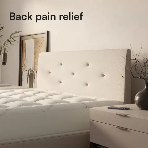 imageViscose Made from Bamboo Twin Mattress Topper  Thick Cooling Breathable Pillow Top Mattress Pad for Back Pain Relief  Deep Pocket Topper Fits 820 Inches Mattress WhiteWhite