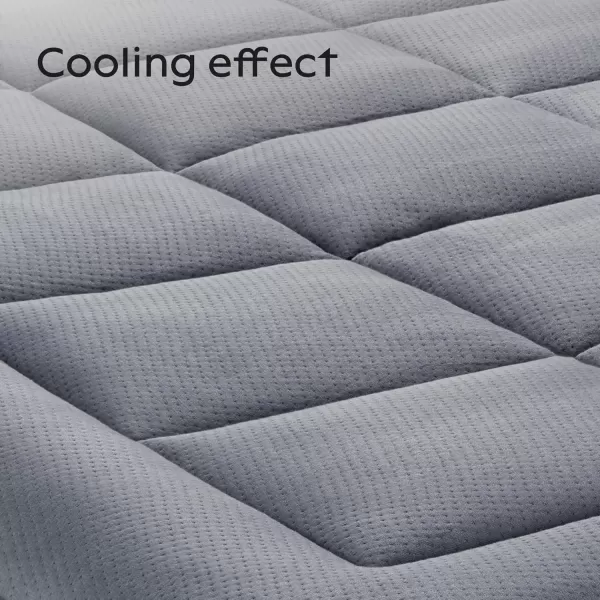 imageViscose Made from Bamboo Twin Mattress Topper  Thick Cooling Breathable Pillow Top Mattress Pad for Back Pain Relief  Deep Pocket Topper Fits 820 Inches Mattress WhiteGrey