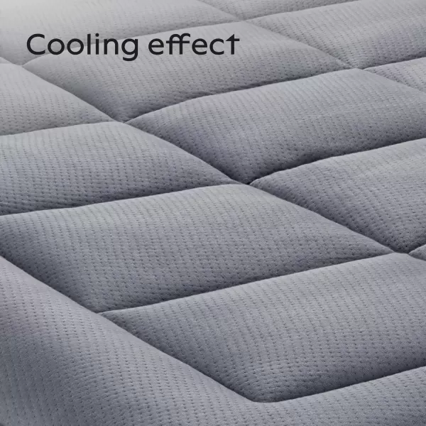 imageViscose Made from Bamboo Twin Mattress Topper  Thick Cooling Breathable Pillow Top Mattress Pad for Back Pain Relief  Deep Pocket Topper Fits 820 Inches Mattress WhiteGrey