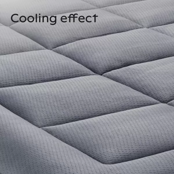imageViscose Made from Bamboo Twin Mattress Topper  Thick Cooling Breathable Pillow Top Mattress Pad for Back Pain Relief  Deep Pocket Topper Fits 820 Inches Mattress WhiteGrey