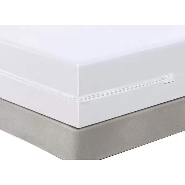 imageWaterproof Mattress Protector Queen Encasement Bed Size 60x80x1516Inches Extra Deep Pocket Protector Cover 6 Sided Enhanced Protection Breathable White