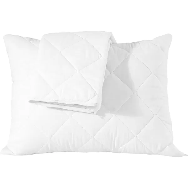 imageWaterproof Quilted Pillow Protectors King Ultra Soft Thick Pair 20x36 Inches Brushed Ultra Plush White Zippered Set of 2 Size EncasementKing