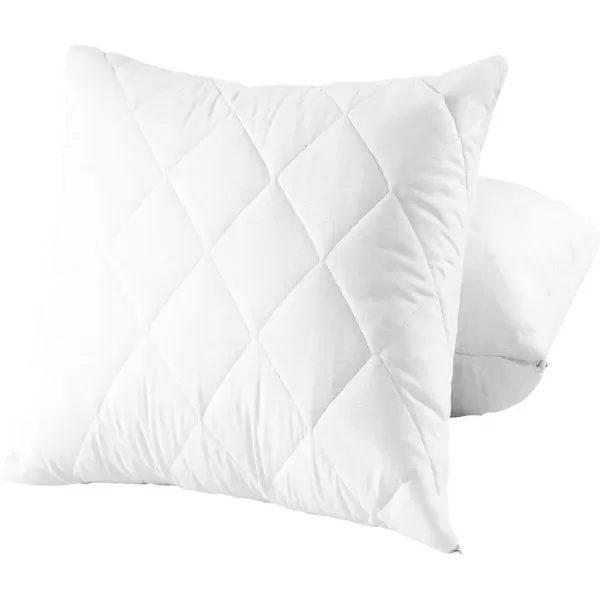 imageWaterproof Quilted Pillow Protectors King Ultra Soft Thick Pair 20x36 Inches Brushed Ultra Plush White Zippered Set of 2 Size EncasementKing