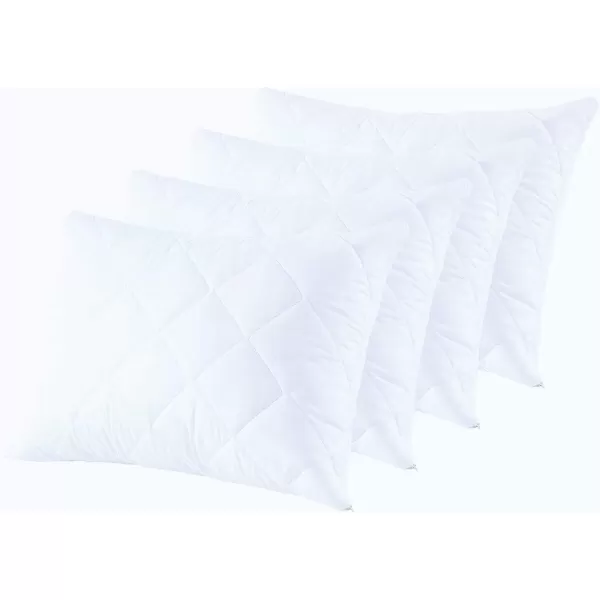 imageWaterproof Quilted Pillow Protectors King Ultra Soft Thick Pair 20x36 Inches Brushed Ultra Plush White Zippered Set of 2 Size EncasementStandard