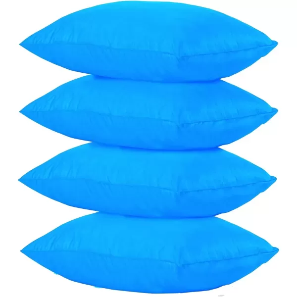 image4 Pack Waterproof Grey Pillow Protectors Standard 20x26 Inches Smooth Zipper Premium Encasement Covers Quiet Cases SetBlue