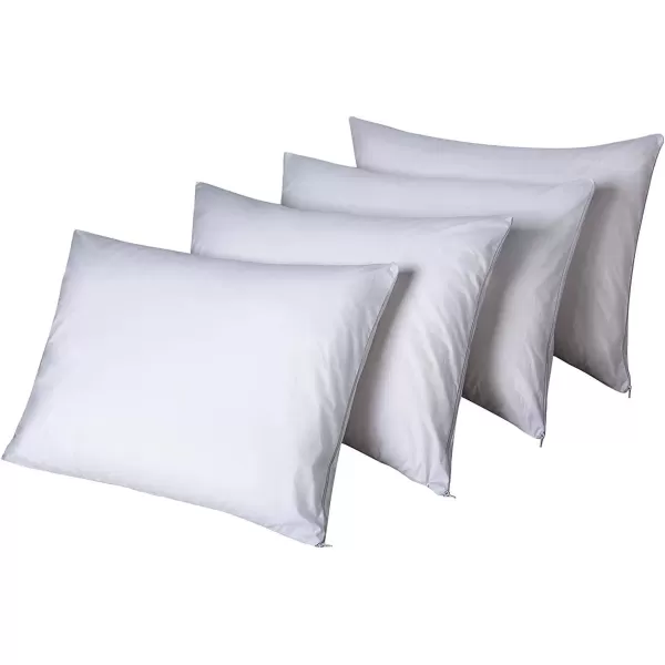 imageNiagara 8 Pack Waterproof Pillow Protectors King 20x36 Inches Smooth Zipper Premium Encasement Covers Quiet Cases Set WhiteKing