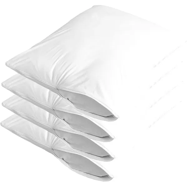 imageNiagara 8 Pack Waterproof Pillow Protectors King 20x36 Inches Smooth Zipper Premium Encasement Covers Quiet Cases Set WhiteKing