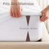 imageNiagara Queen Mattress Protector Waterproof Premium Mattress Cover Jersey 60x80 Non Noisy Breathable Ultra Plush Absorbent Extra Deep Fits 820 Inches Deep MattressCotton