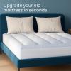 imageNiagara Microfiber Queen Mattress Topper  Pillow Top Mattress Cover Quilted Fitted Cooling Topper for Back Pain Deep Pocket Fits 20 Inches 60x80 InchesTwin
